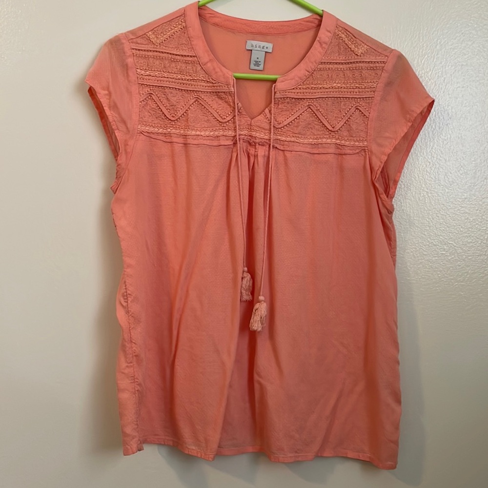Womens swiss dot blouse
